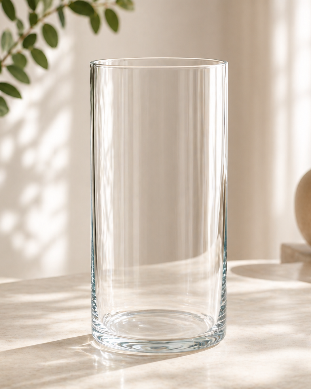Vase cylindrique en verre - 2 tailles