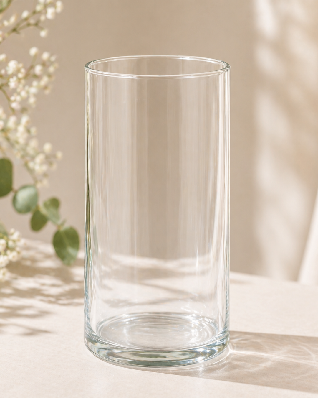 Vase cylindrique en verre - 2 tailles